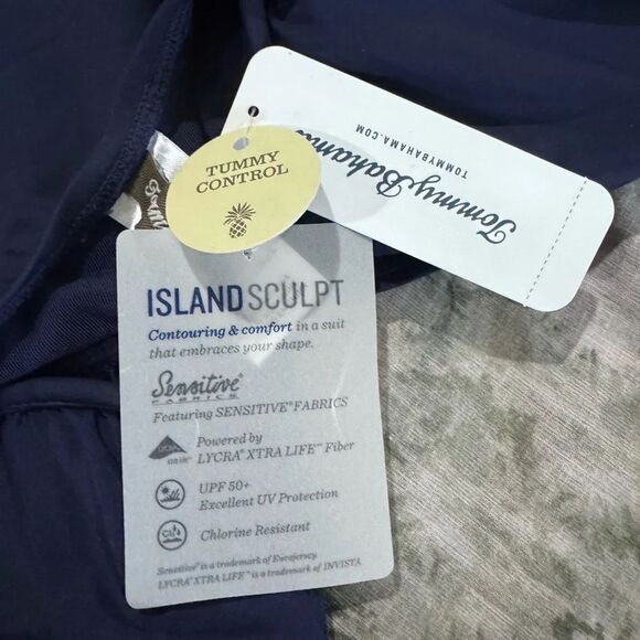 NWT Tommy Bahama Island Sculpt Swimsuit in Deep Blue - Picture 6 of 7